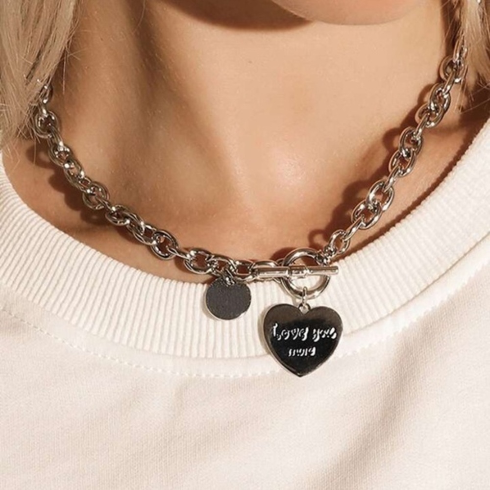 silver necklace